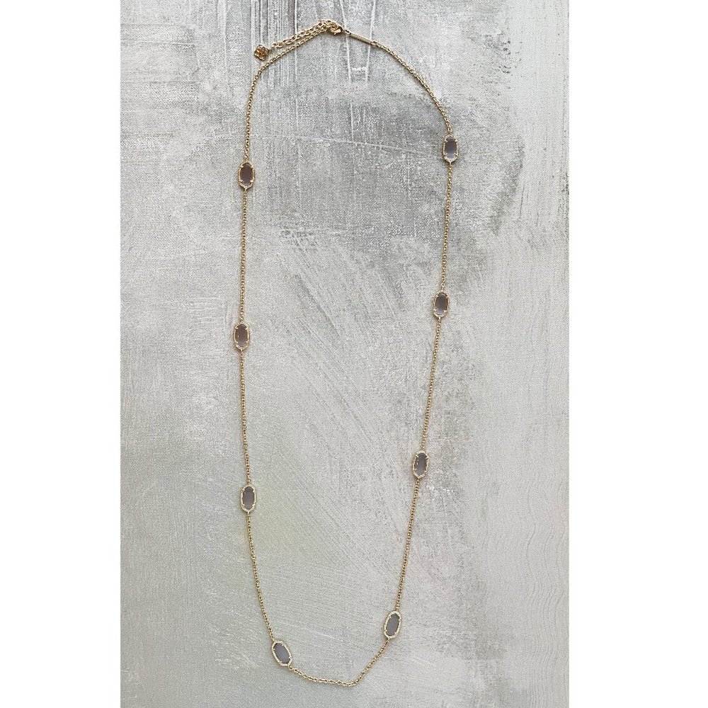Kendra Scott Gold Slate Cats Eye Kelsie Necklace